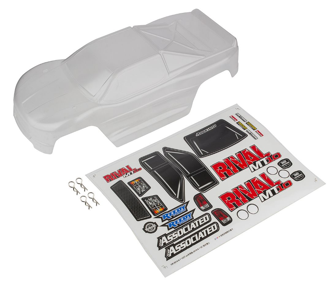 Team Associated Rival MT10 Body, clear