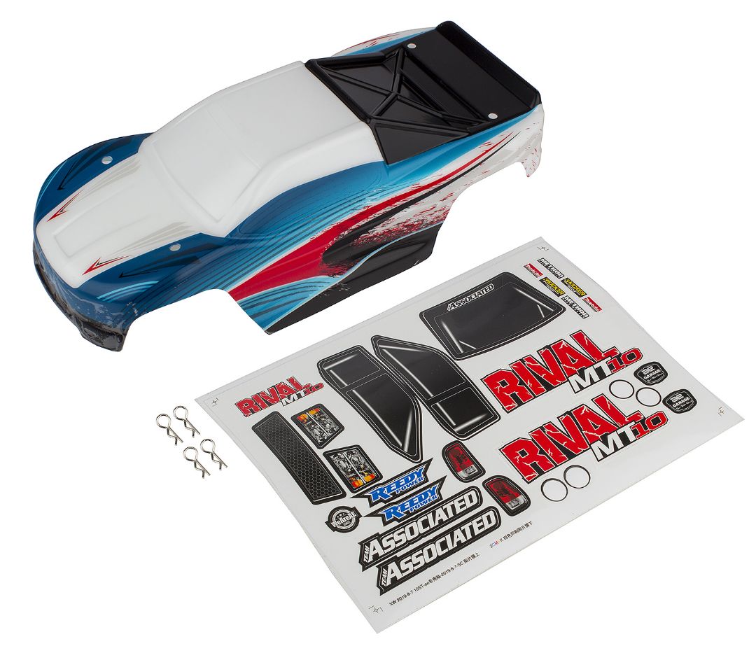 Team Associated Rival MT10 Body, red/blue