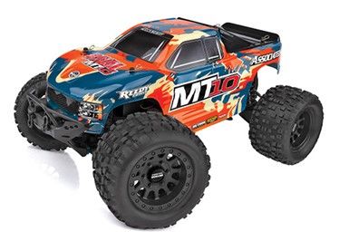 Team Associated Rival MT10 Body, Orange/Blue - Click Image to Close