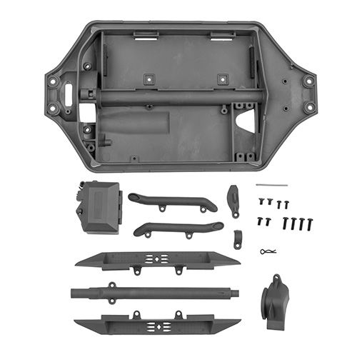 Team Associated RIVAL MT10 Factory Team Chassis - Gray