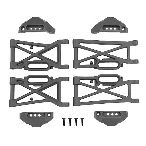 Team Associated RIVAL MT10 FT Suspension Arm Set - Gray