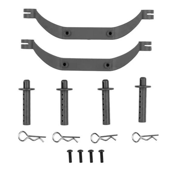 Team Associated RIVAL MT10 Factory Team Body Mount Set - Gray