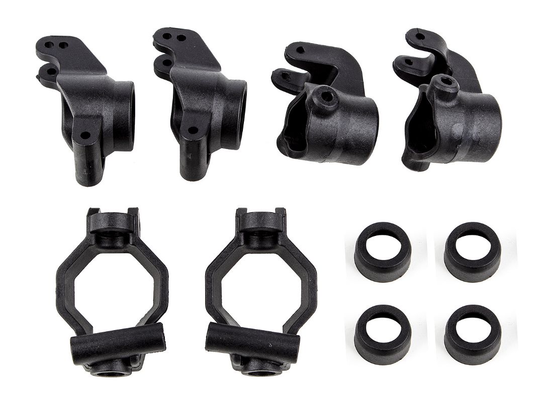 Team Associated RIVAL MT8 Caster & Steering Blocks, R Hubs Set - Click Image to Close