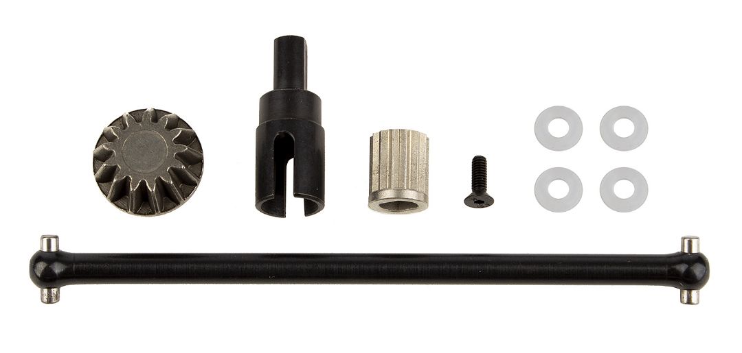 Team Associated RIVAL MT8 Outdrive Shaft, Pinion, Dogbone Set - Click Image to Close