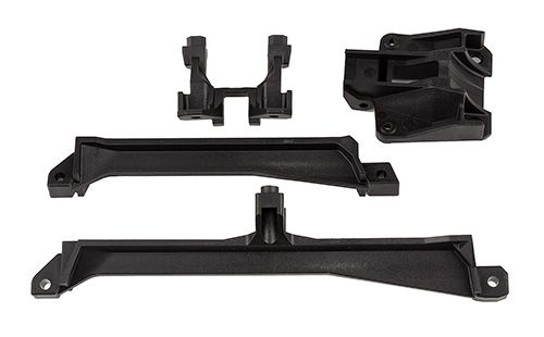 Team Associated SR7 Upper Chassis Brace Set, front and rear