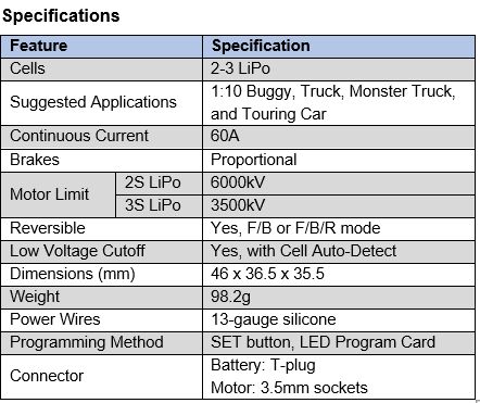 Reedy SC600-BL2 ESC & BL2 Program Card