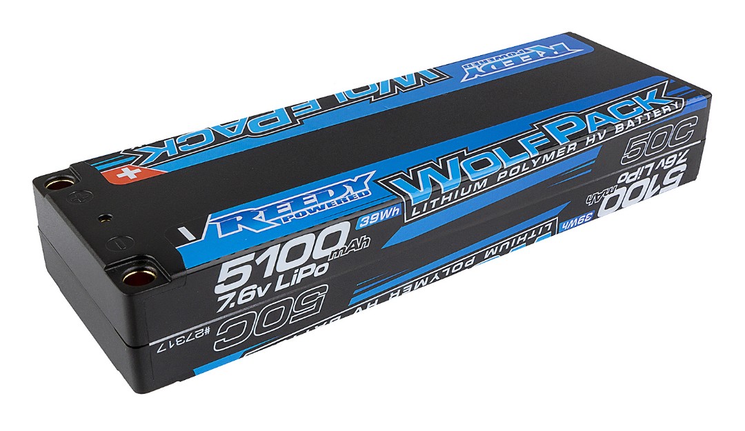 Reedy Wolfpack 5100mAh 50C 7.6V LP HV-LiPo Stick 138.5x46.5x22.0mm