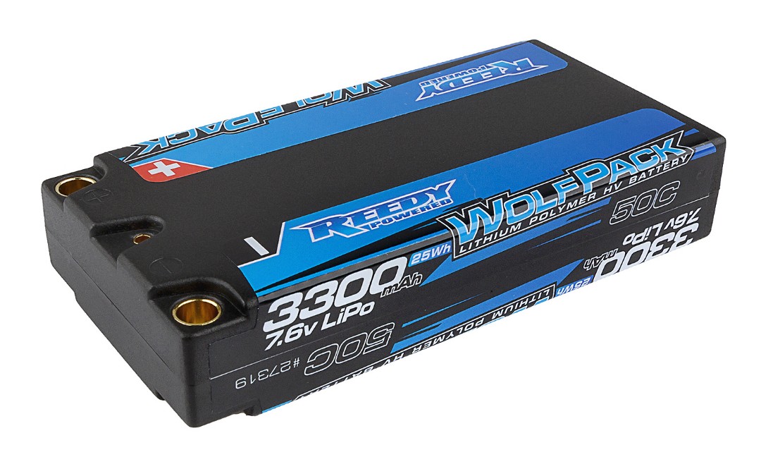 Reedy Wolfpack 3300mAh 50C 7.6V LP HV-LiPo Shorty 92.5x46.5x18.0mm