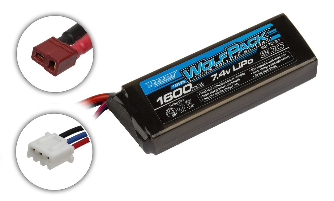 Reedy Wolfpack 1600mAh 30C 7.4V LiPo 88.0x29.9x16.5