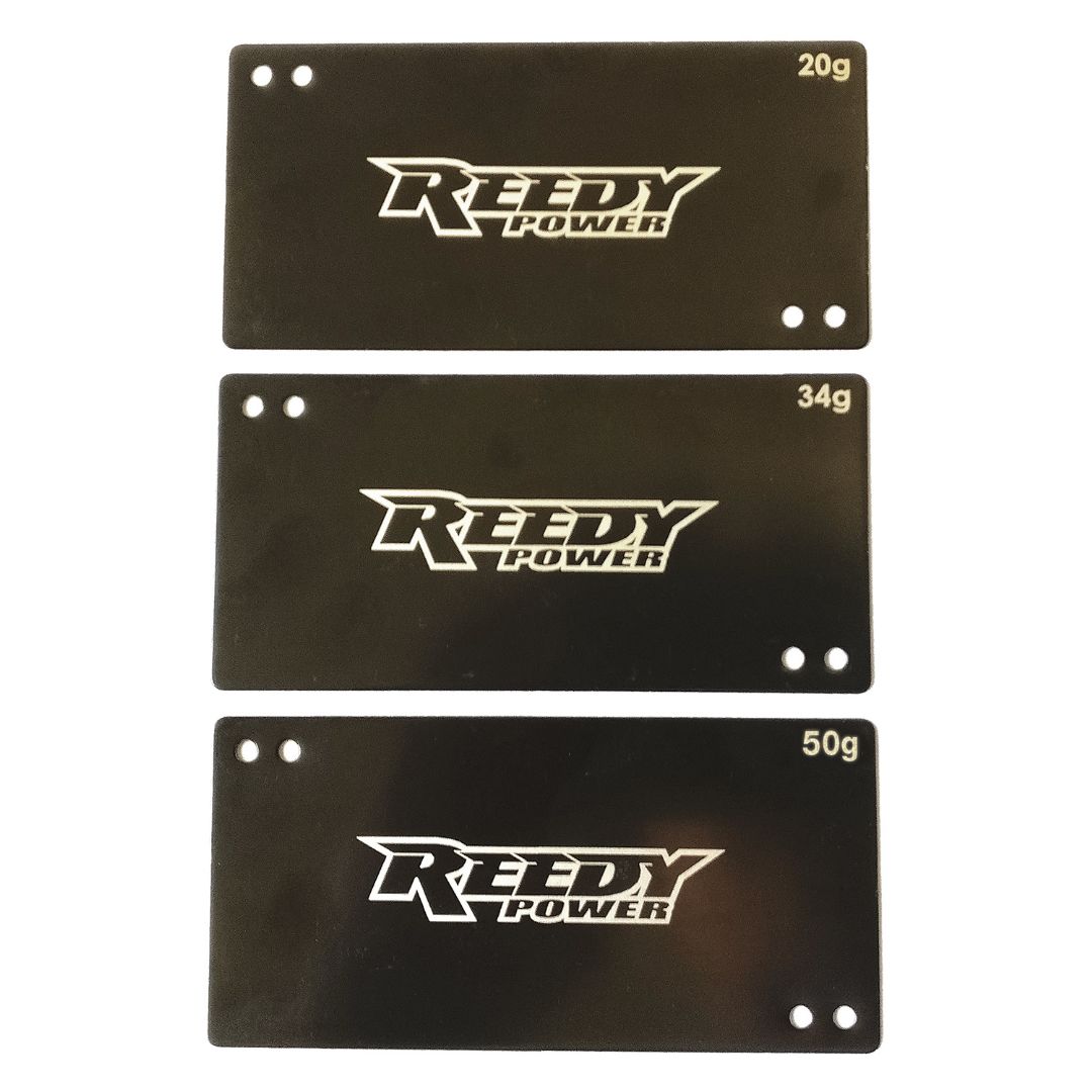 Reedy Shorty Battery Weight Set, 20g, 34g, 50g - Click Image to Close