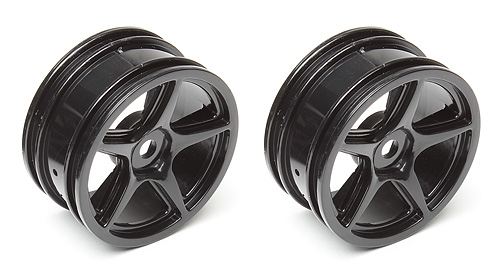 Team Associated 5-Spoke Wheel (2) (Black)