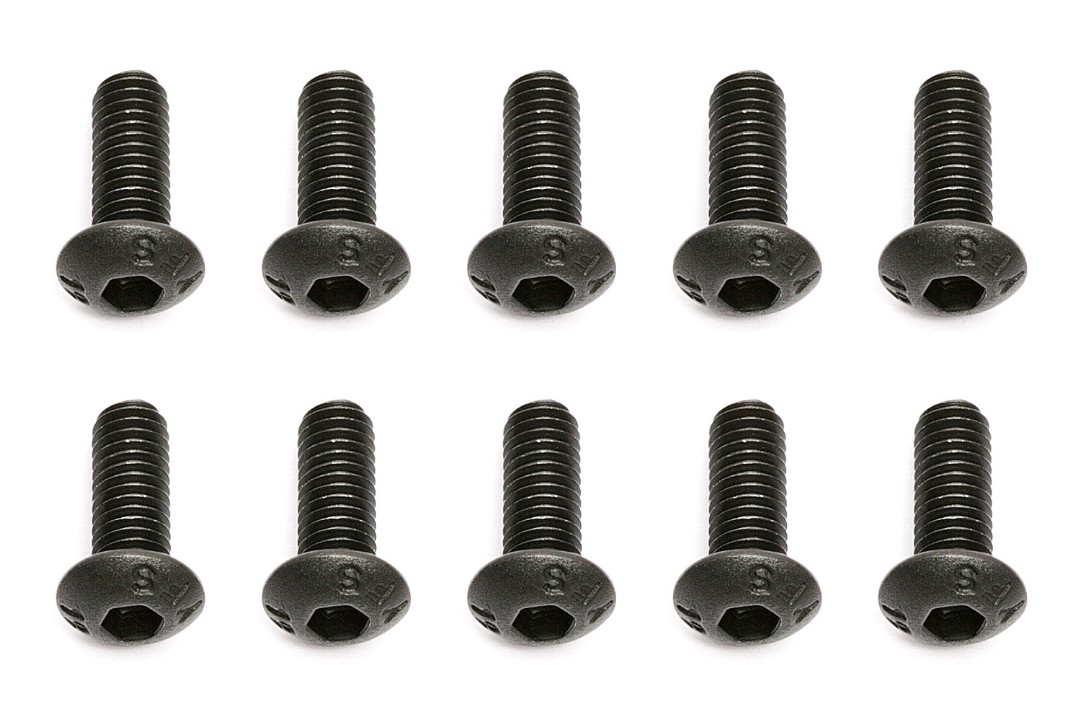 Team Associated M3x8mm Button Head Counter Sunk Screw (10pcs) - Click Image to Close