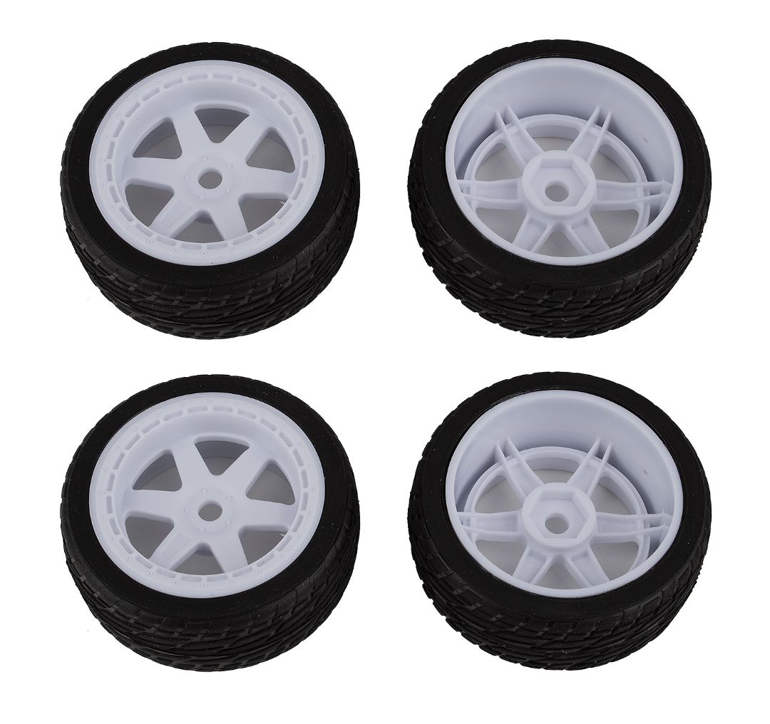 Team Associated Hoonitruck Wheels and Tires, rubber - Click Image to Close