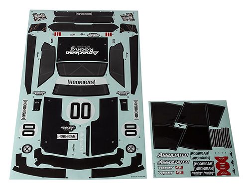 Team Associated Hoonicorn Body Decal Sheet - Click Image to Close