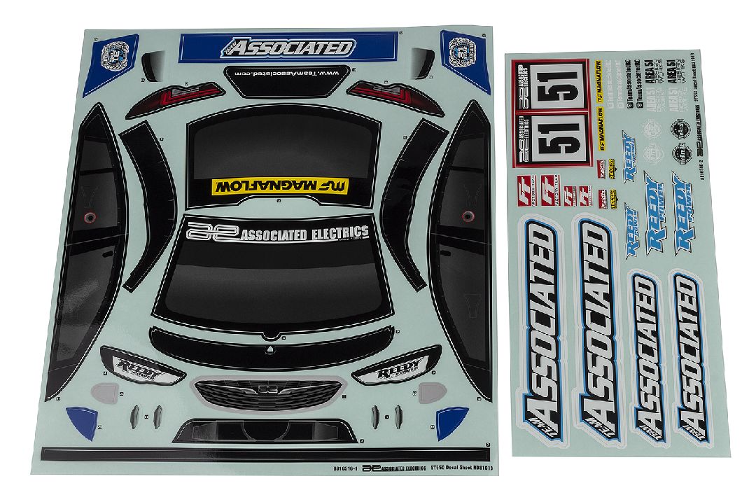 Team Associated Apex2 Sport ST550 Decal Sheet