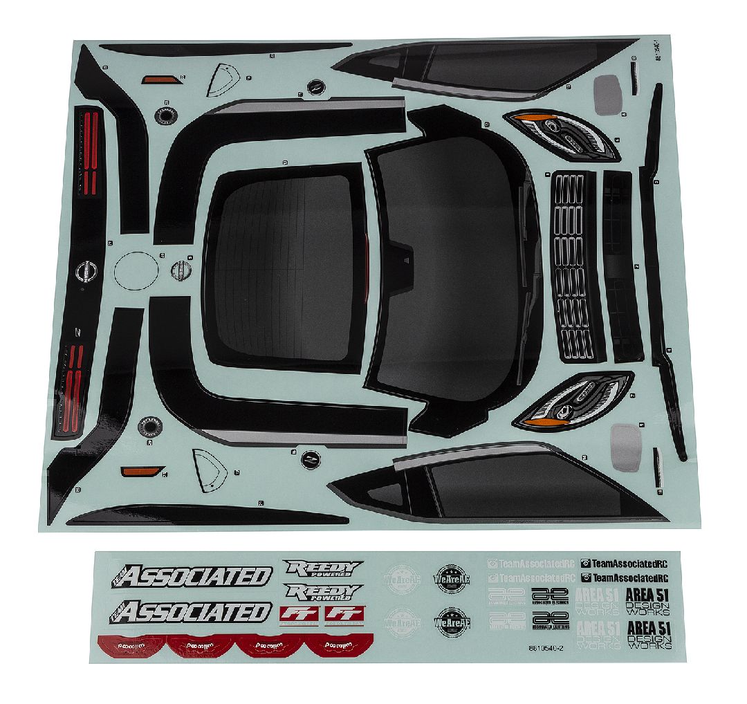 Team Associated Apex2 Sport Nissan Z Decal Sheets