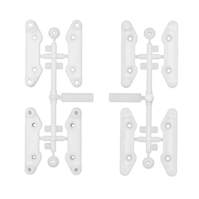 Team Associated 6x6 Arm Mounts, +3mm, Natural