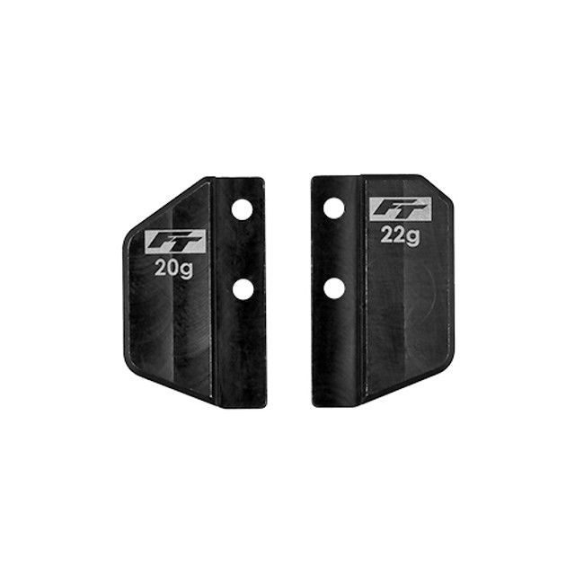 Team Associated RC10TC8 FT Steel F/R Battery Weight Set, 42g