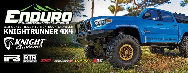 Element RC Enduro Trail Truck Knightrunner RTR LiPo Combo - Blue - Click Image to Close