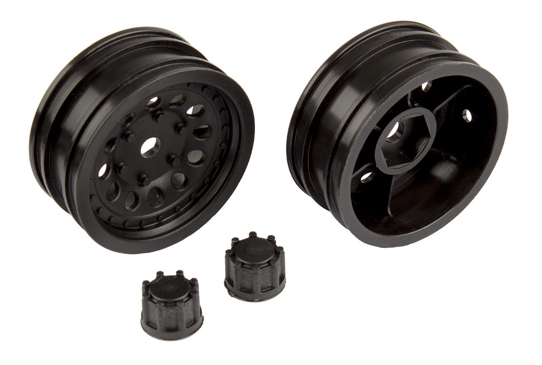 Team Associated CR12 Wheel Set, black