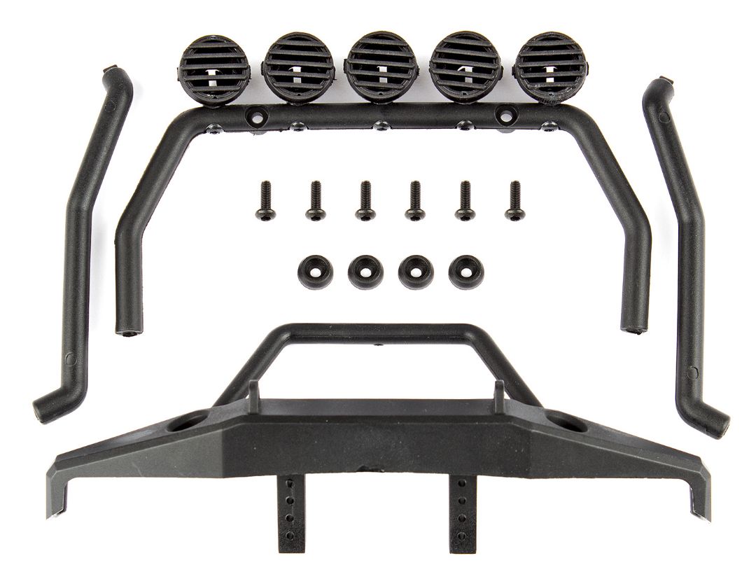 Team Associated CR12 Roll Bar and Bumper Set, black