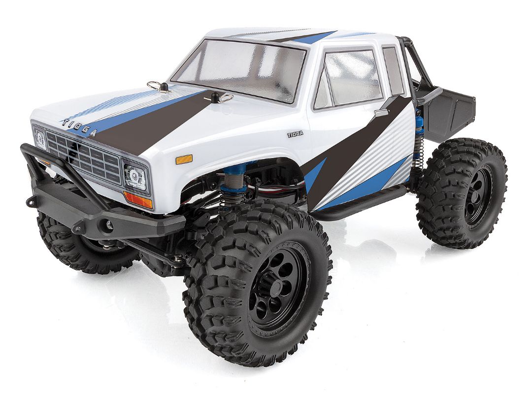 Team Associated CR12 Tioga Body, white and blue