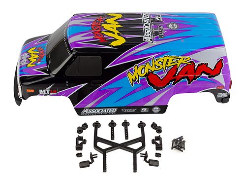 Team Associated MT12 Monster Van Body Set, painted - Click Image to Close