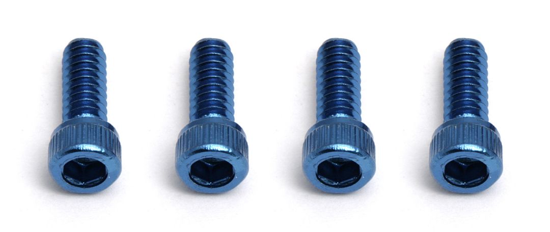 Team Associated Factory Team Screws, 4-40 x 5/16 in SHCS, blue