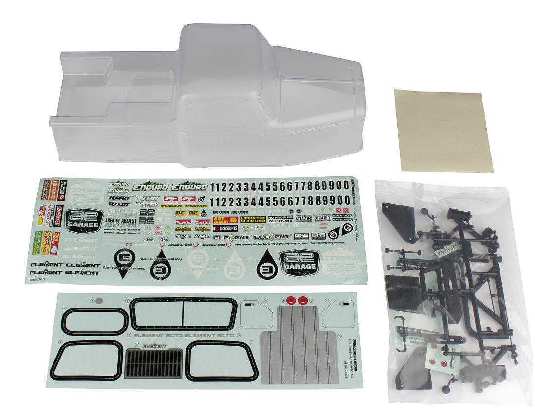 Element RC Enduro Ecto Body Set, clear - Click Image to Close