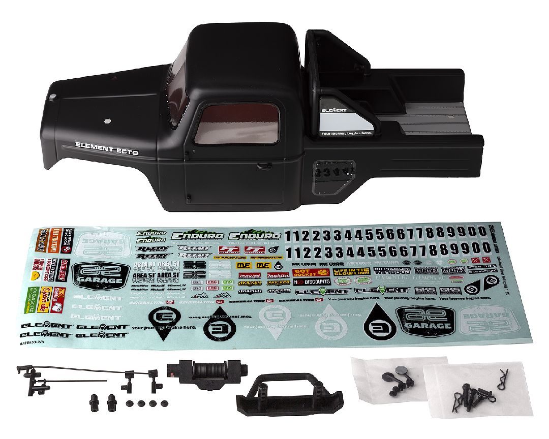 Element RC Enduro Ecto Black Body Set, Painted - Click Image to Close