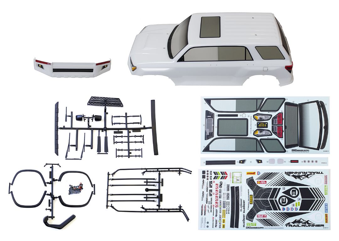 Element RC Trailrunner Body, white, with accessories - Click Image to Close