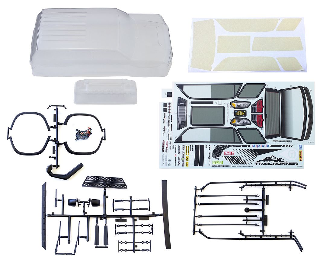 Element RC Trailrunner Body, clear, with accessories - Click Image to Close