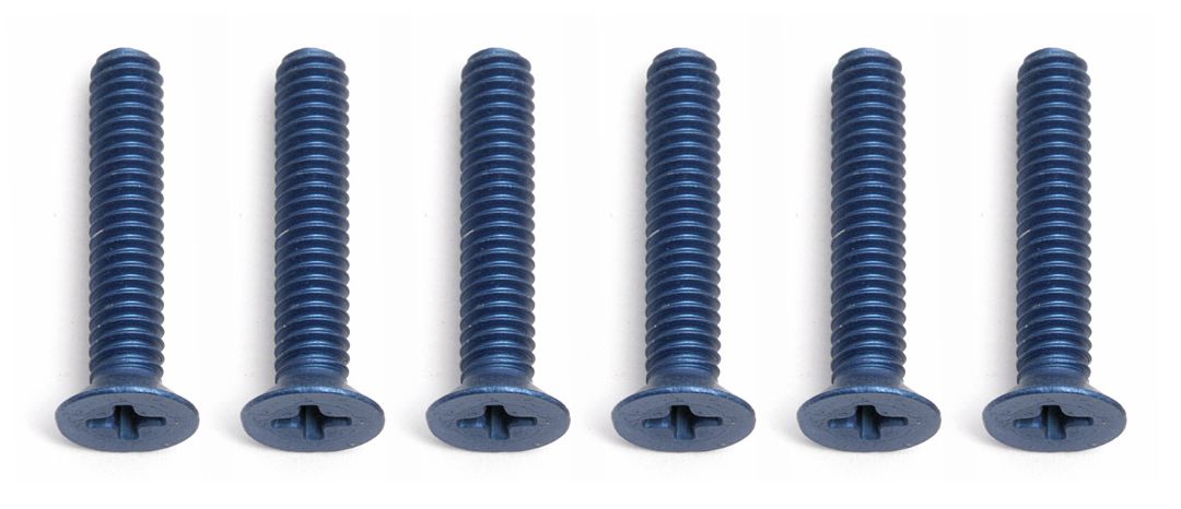 Team Associated Screws, Factory Team 8-32 x 7/8 in FHPS, aluminum