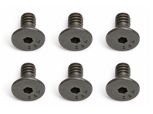 Team Associated 4-40x1/4" Flat Head Hex Screw (6) - Click Image to Close