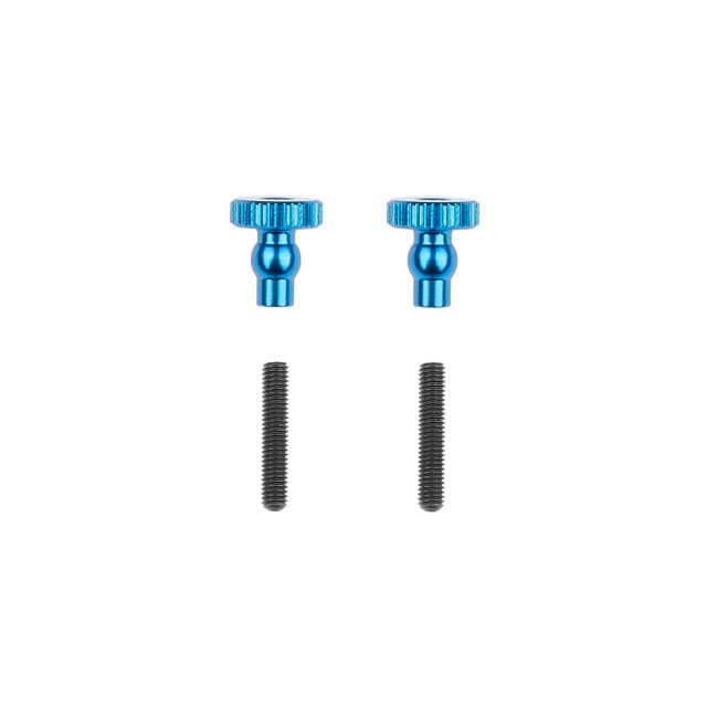 Team Associated RC10 Alum Chassis Stiffener Thumb Screws, Blue