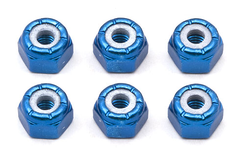 Team Associated 8/32 Aluminum Locknut (Blue Anodized) (6) - Click Image to Close