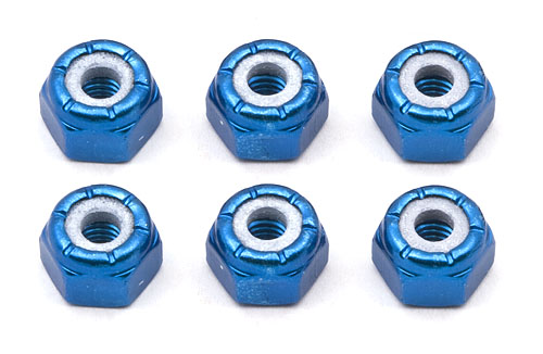 Team Associated 8/32 Aluminum Locknut (Blue Anodized) (6)