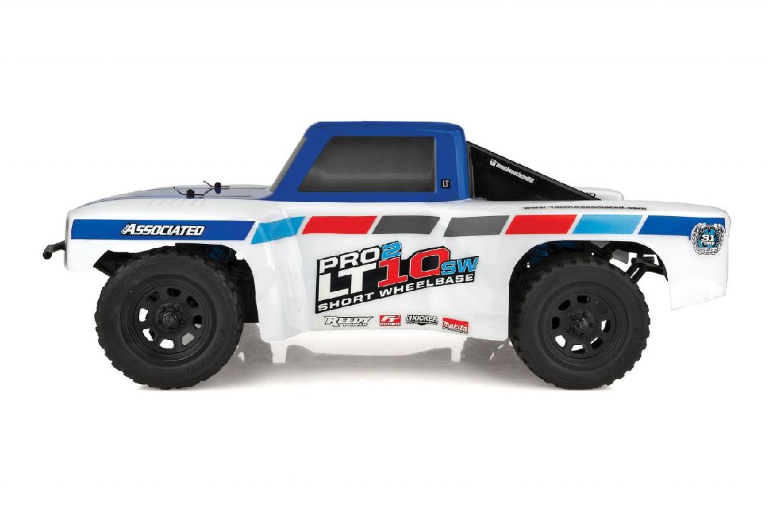 Team Associated PRO2 LT10SW Short Course Truck RTR - Blue/White - Click Image to Close