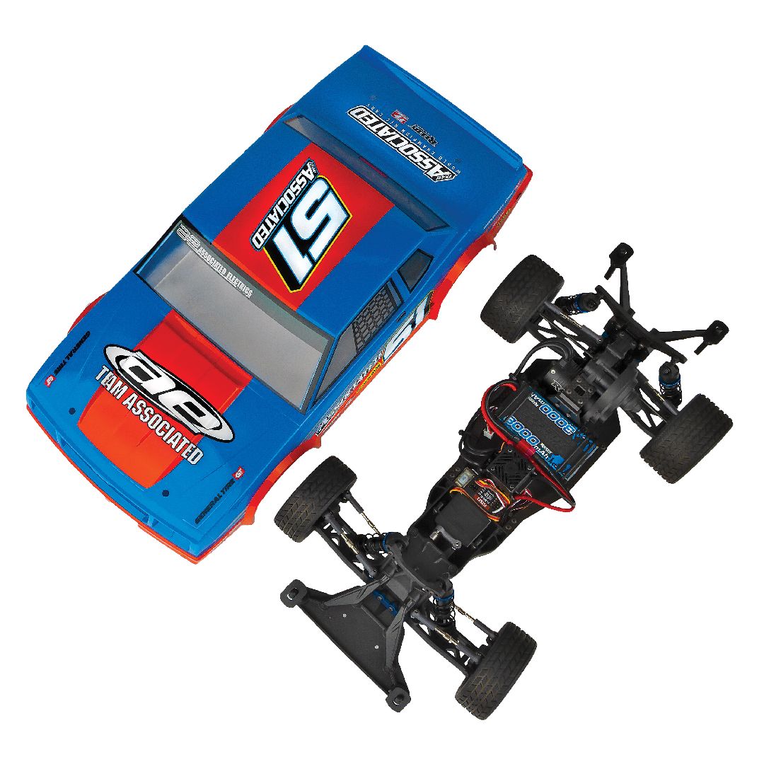 Team Associated SR10M Dirt Oval RTR LiPo Combo, Blue Team Associated SR10M Dirt Oval RTR LiPo Combo, Blue