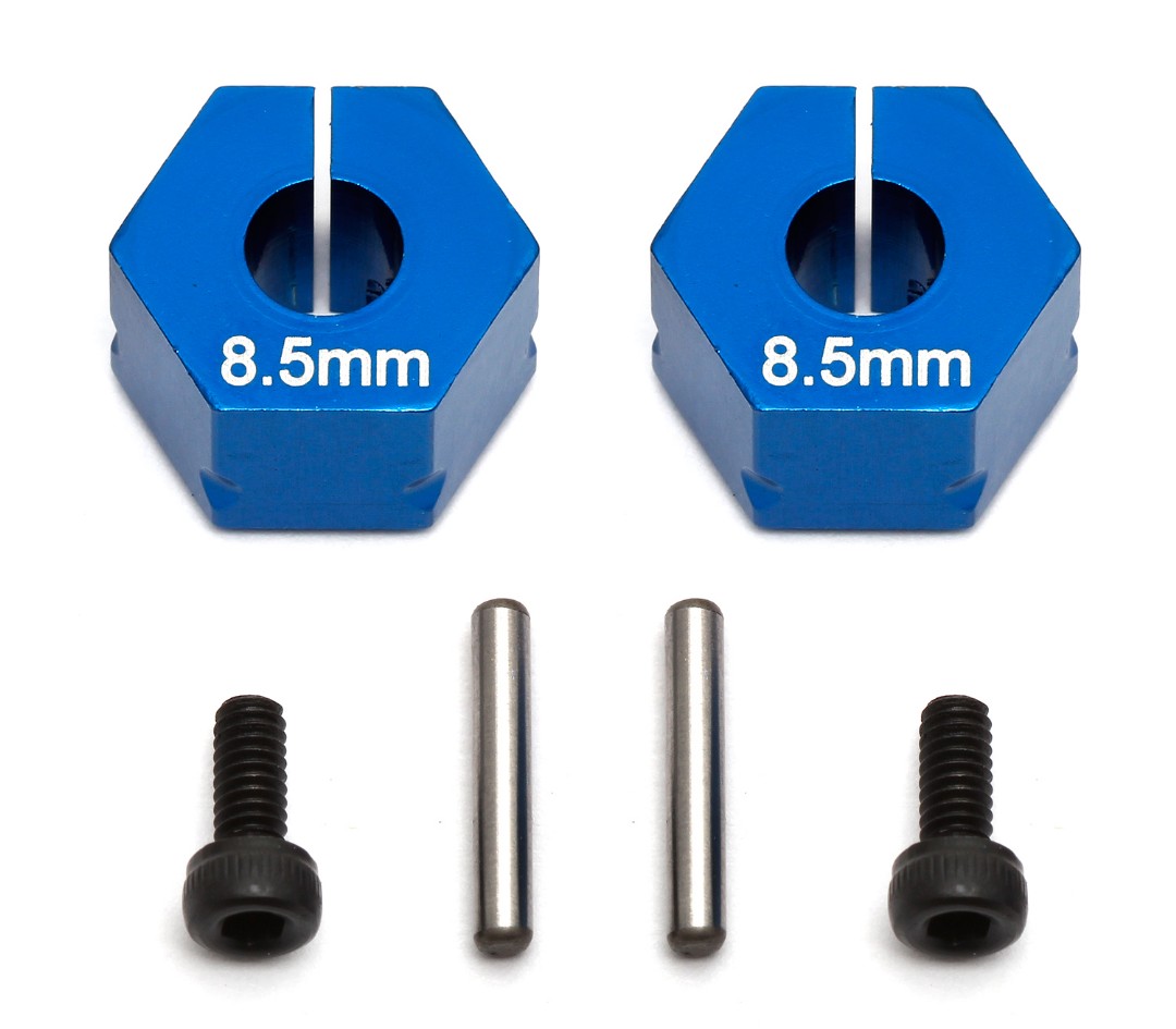 Team Associated 8.5mm Aluminum FT Clamping Wheel Hex (2) (Blue) - Click Image to Close