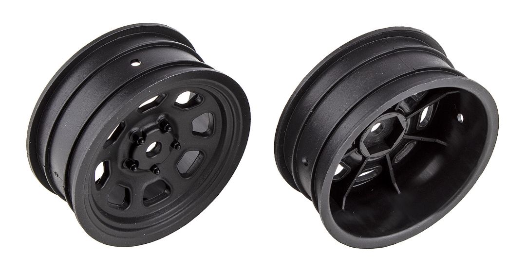 Team Associated SR10 Front Wheels, black - Click Image to Close