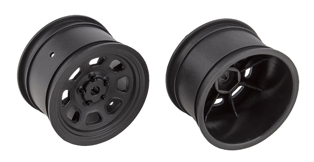 Team Associated SR10 Rear Wheels, black - Click Image to Close