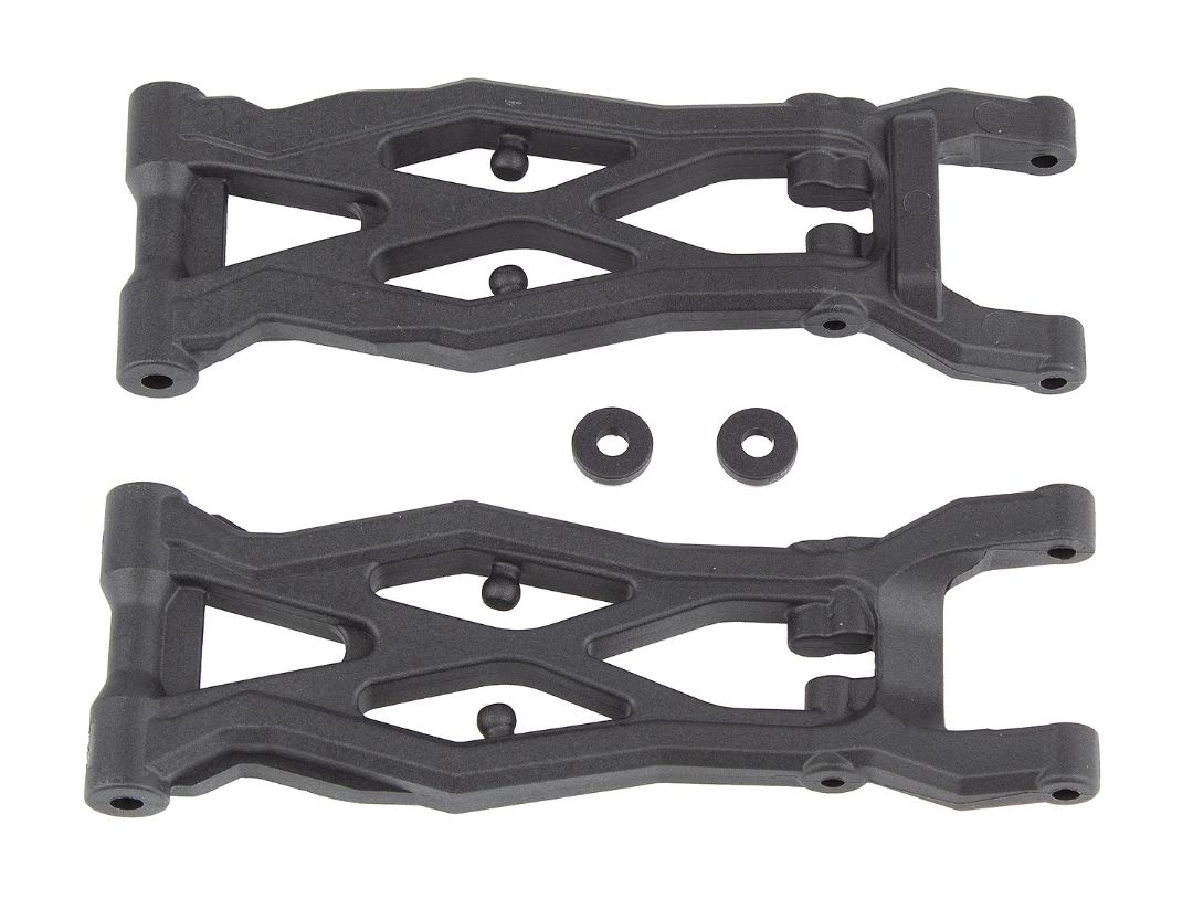 Team Associated RC10T6.2 FT Front Suspension Arms, gull wing, carbon fiber