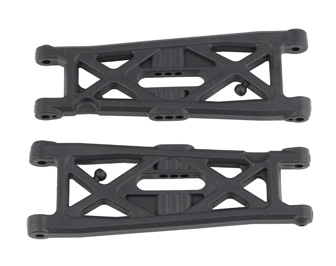 Team Associated RC10T6.1 FT Front Suspension Arms, carbon fiber - Click Image to Close