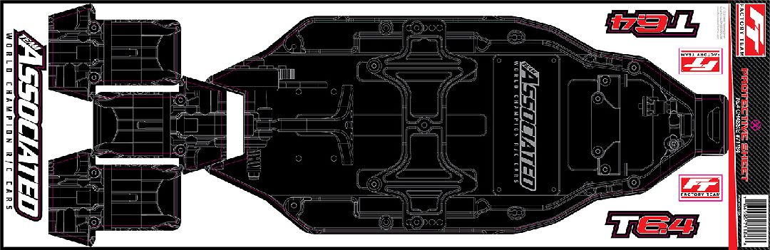 Team Associated RC10T6.4 FT Chassis Protective Sheet, Printed