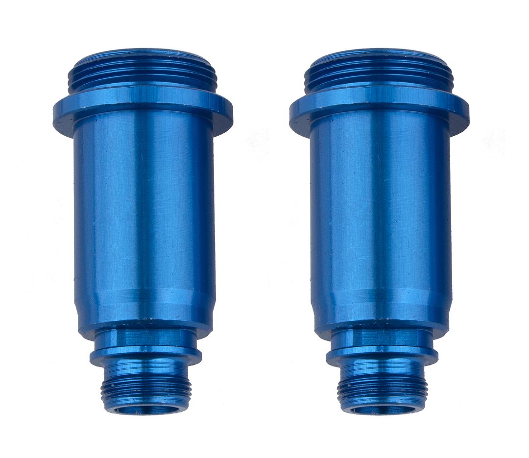 Team Associated SR10 Shock Bodies, 12x23mm, front, blue aluminum - Click Image to Close