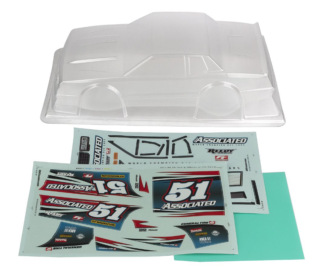 Team Associated SR10 Street Stock Body, clear - Click Image to Close