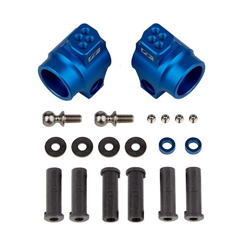 Team Associated DR10 FT Rear Hub Set, Blue Aluminum