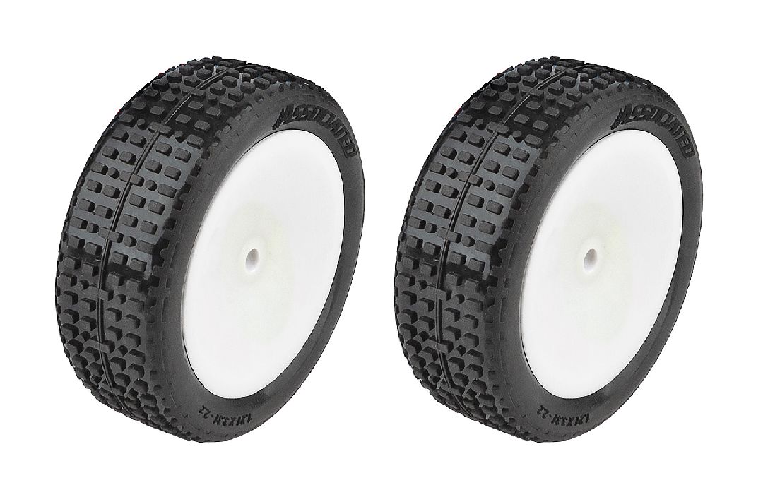 Team Associated RB10 RTR Front Wheels and Tires, mounted