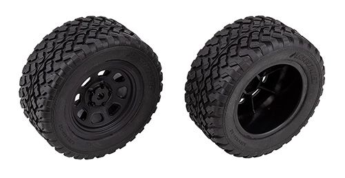 Team Associated Pro2 LT10SW Rear Wheels and Tires, Mounted